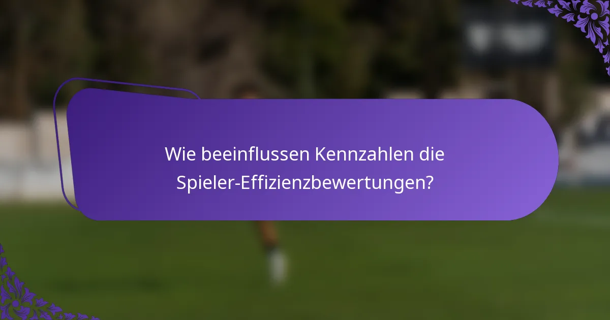 Wie beeinflussen Kennzahlen die Spieler-Effizienzbewertungen?